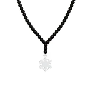 گردنبند نقره زنانه هایکا مدل دانه برف کد ha 1-26