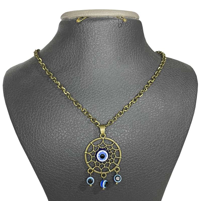 گردنبند زنانه مدل دریم کچر چشم نظر