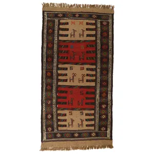 گلیم دستبافت دومتری کد 140431