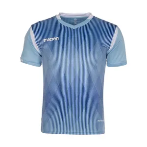 تی شرت ورزشی مردانه مکرون مدل فارست رنگ آبی