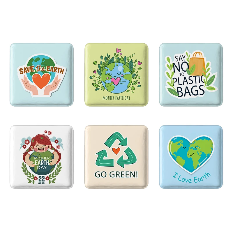 مگنت خندالو طرح محیط زیست کد 1659A مجموعه 6 عددی