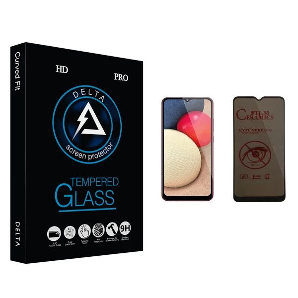 محافظ صفحه نمایش حریم شخصی دلتا مدل Fit مناسب برای گوشی موبایل سامسونگ Galaxy A02s