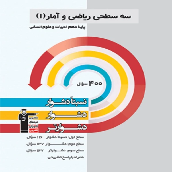 کتاب  سه سطحی ریاضی و آمار(1) دهم ادبیات و علوم انسانی اثر جمعی از نویسندگان انتشارات قلم چی