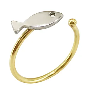 بند انگشتی زنانه گالری عزیزی طرح ماهی مدل 15750