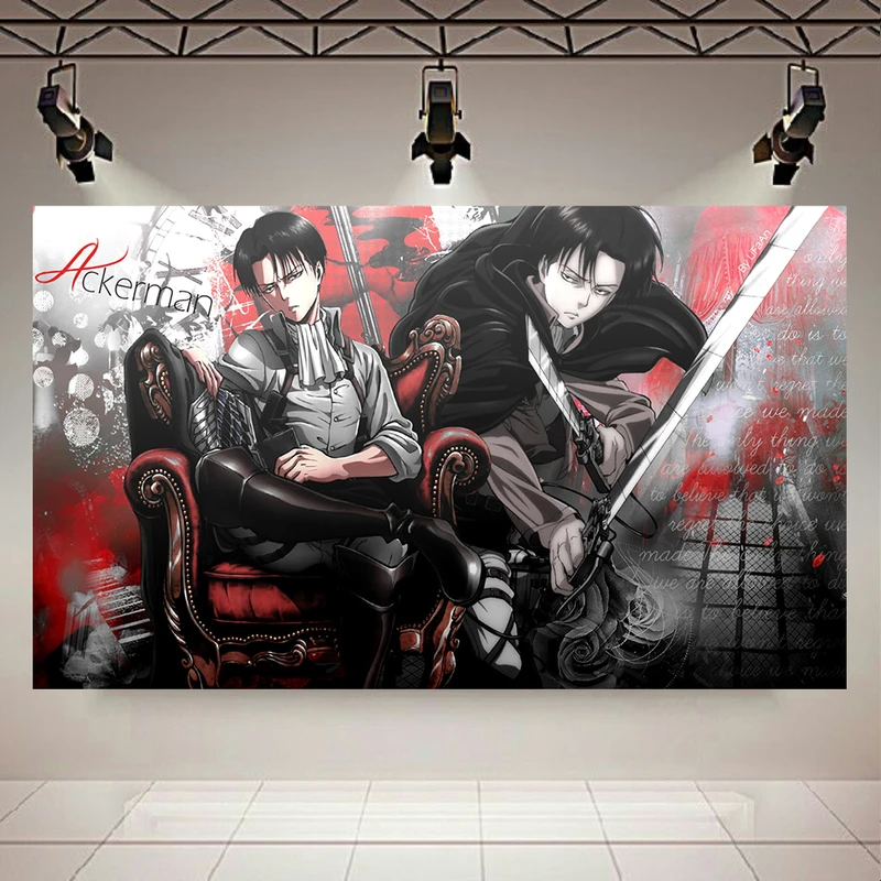 پوستر طرح انیمه Attack on TITAN مدل Levi Ackerman کد AR2930