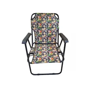 صندلی تاشو سفری مدل 9 فنر فوم دار ارتفاع پایه 75 سانتی متر