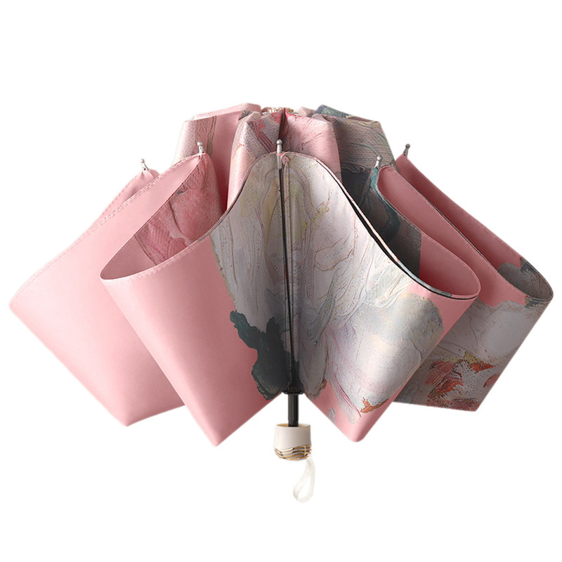 چتر گلد ایر مدل وارونه کیف دار کد Artistic Rose