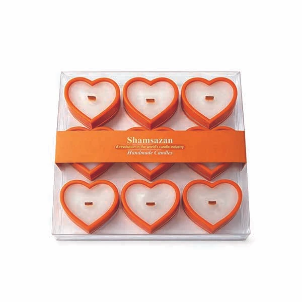 شمع مدل قلب کد H00329 بسته ۹ عددی