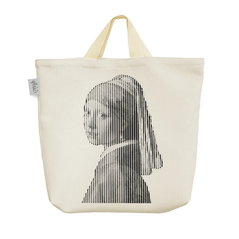 ساک خرید خندالو مدل دختری با گوشواره های مروارید کد 1747