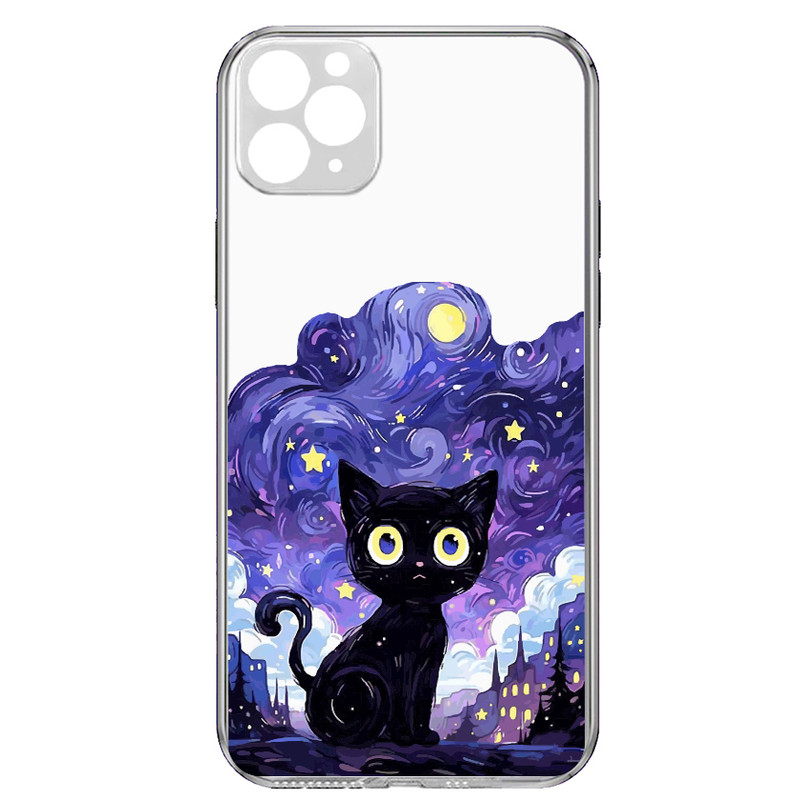 کاور طرح Purple Cat مناسب برای گوشی موبایل اپل Iphone 12 Pro