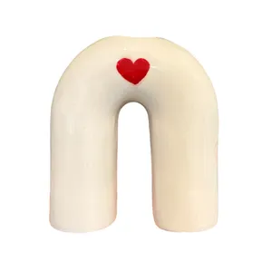 گلدان سرامیکی مدل تک قلب