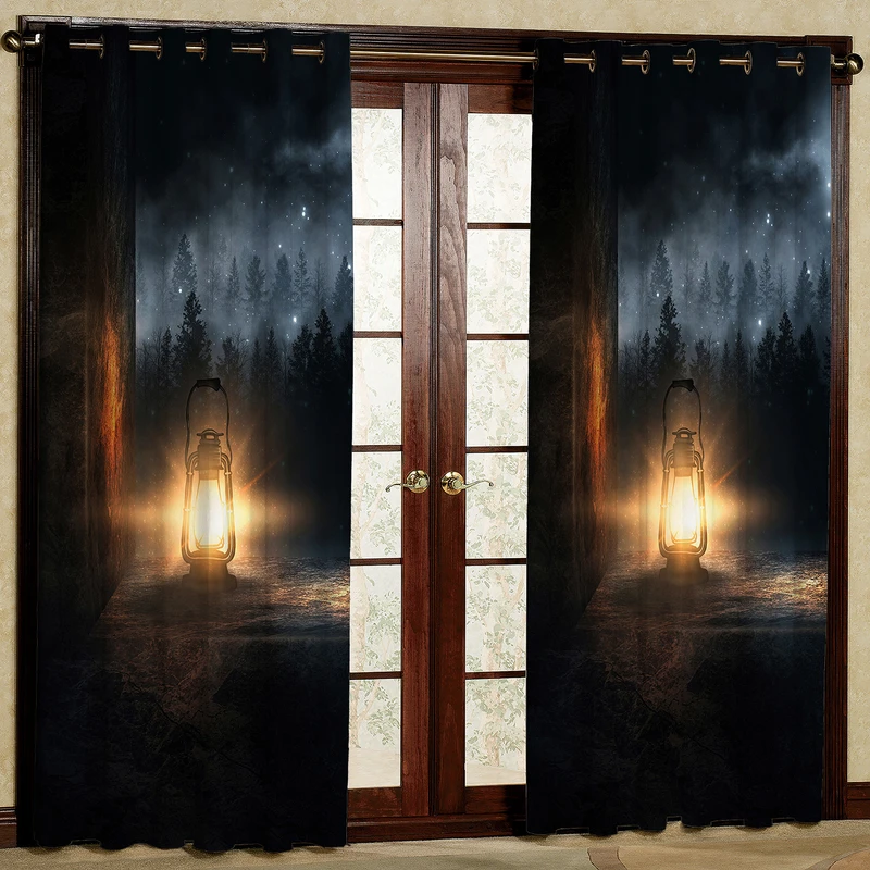 پرده مدل فانوس هازان پانچی کد 2512 سایز 140x200 سانتی متر