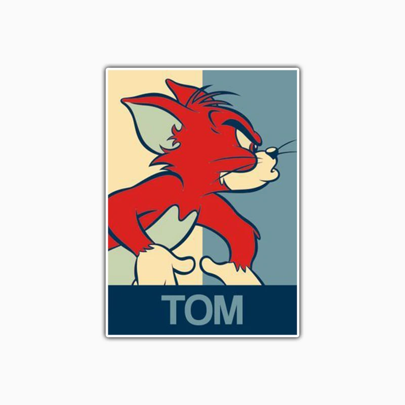 استیکر لپ تاپ و موبایل بووم طرح تام و جری مدل T کد FR28