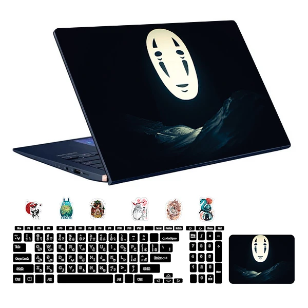   استیکر لپ تاپ توییجین و موییجین طرح Anime کد 03 مناسب برای لپ تاپ 15.6 اینچ به همراه برچسب حروف فارسی کیبورد 