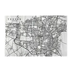 کاغذ کادو ترمه طراحان ایده مدل نقشه شهر تهران کد map0526 سایز 57x37 سانتی متر