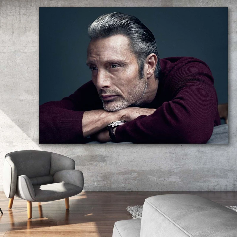 تابلو شاسی طرح Mads Mikkelsen مدل Artist 0363