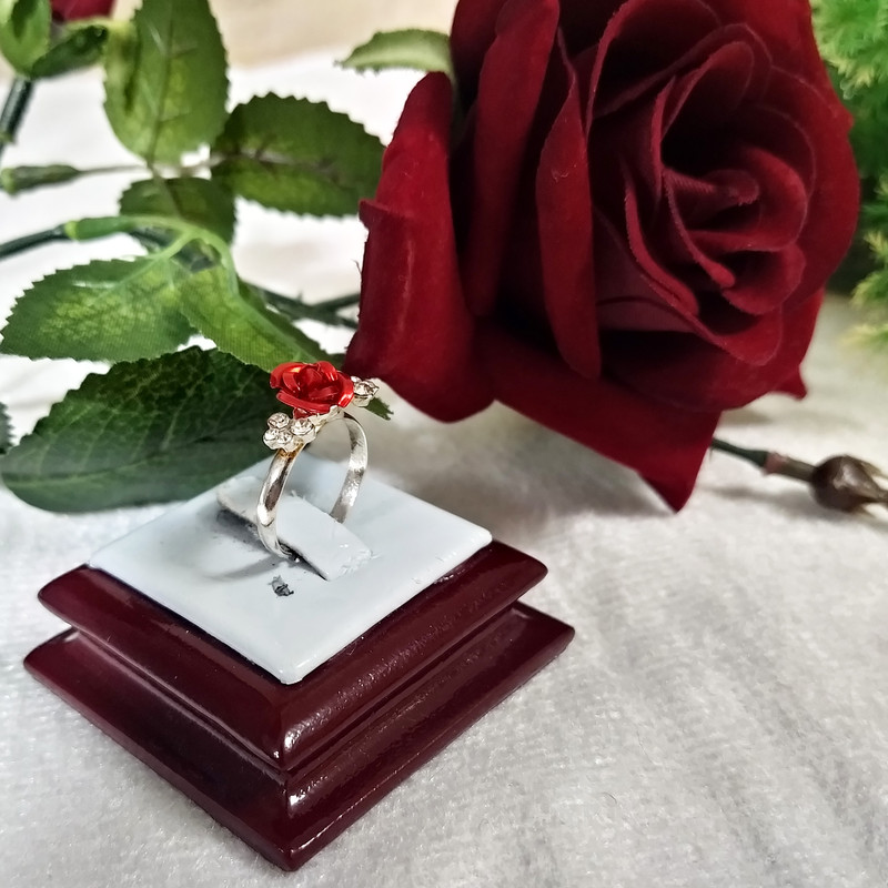 انگشتر دخترانه سلین کالا طرح گل رز مدل ce-ando18