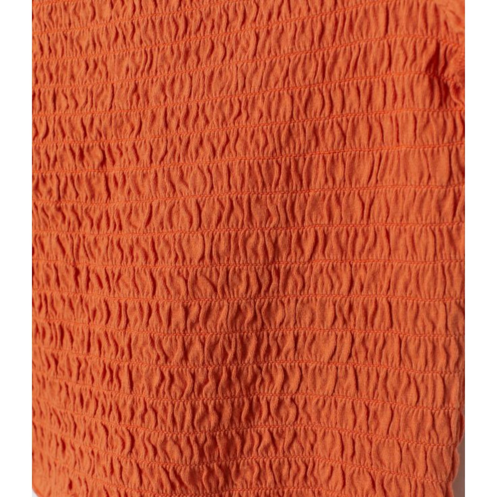 کراپ‌تاپ زنانه مدل نخی تابستانی رنگ نارنجی  -  - 3