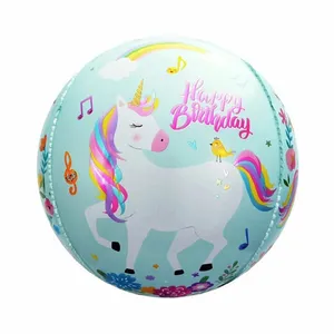 بادکنک فویلی طرح اسب تک شاخ چهار بعدی مدل a20