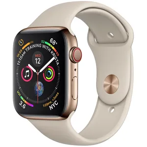 ساعت هوشمند اپل سری 4 سلولار مدل 40mm Gold Stainless Steel Case with Stone Sport Band
