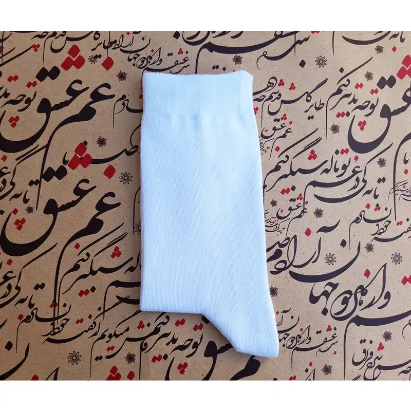 جوراب ساق بلند مردانه لنتر مدل Simpel رنگ سفید مجموعه 4 عددی