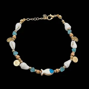 پابند زنانه مدل ماهی و صدف ۳۲