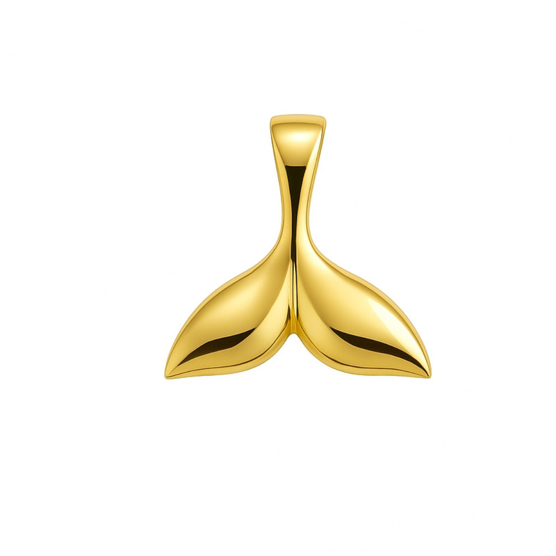 آویز گردنبند طلا 18 عیار زنانه نوا گلد طرح دم وال