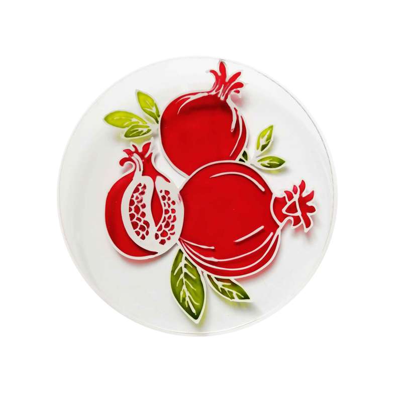 بشقاب ویترای طرح انار کد A-2