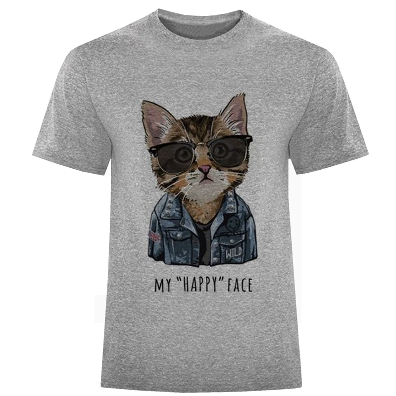 تیشرت آستین کوتاه مردانه مدل گربه F748