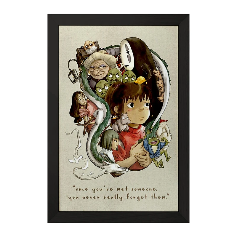 تابلو خندالو مدل انیمه شهر اشباح (Spirited Away) کد F840