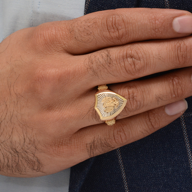 انگشتر طلا 18 عیار مردانه طلای مستجابی کد 63
