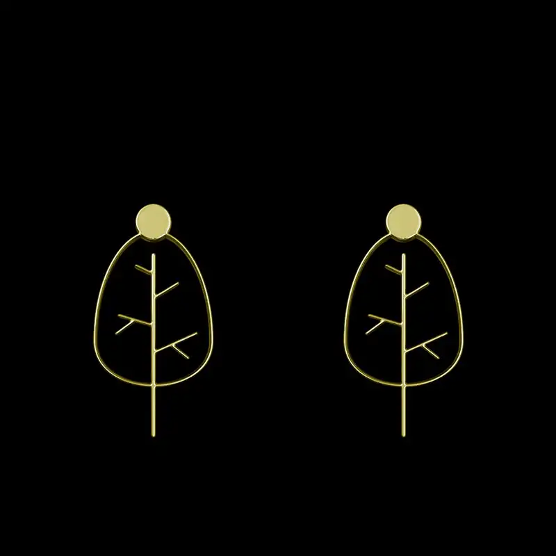 گوشواره طلا 18 عیار زنانه مدوپد مدل درخت کد GA1-15854