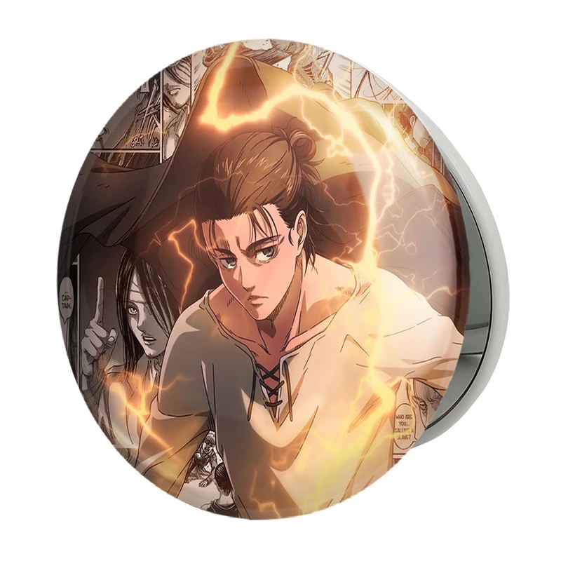 آینه جیبی خندالو طرح ارن یگر انیمه اتک آن تایتان Attack on Titan مدل تاشو کد 10999 