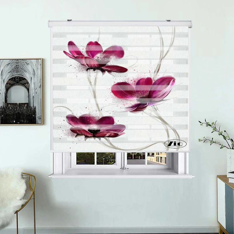 پرده زبرا زیو مدل P6024 سایز 150x200 سانتی متر