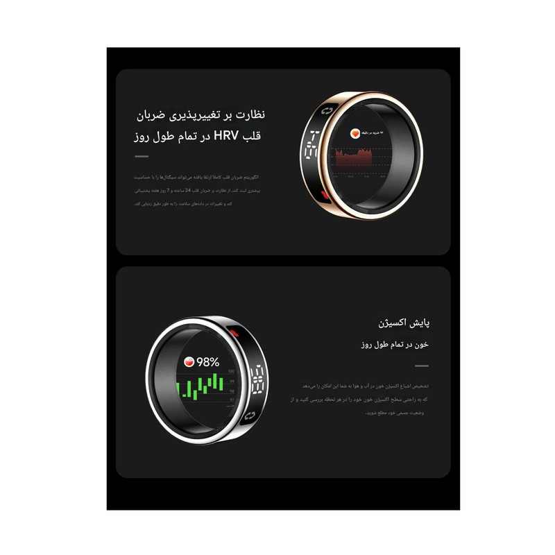 حلقه هوشمند اسمارت رینگ مدل SY01 رنگ نقره ای