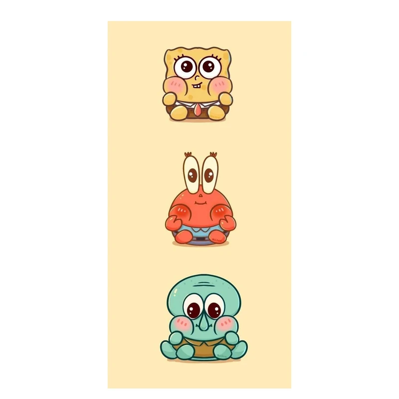 استیکر لپ تاپ و موبایل مدل انیمیشن طرح باب اسفنجی شلوار مکعبی SpongeBob SquarePants کد 1735
