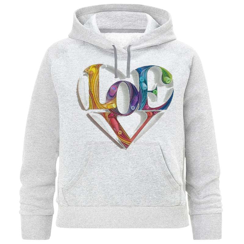 هودی دخترانه مدل W53 LOVE