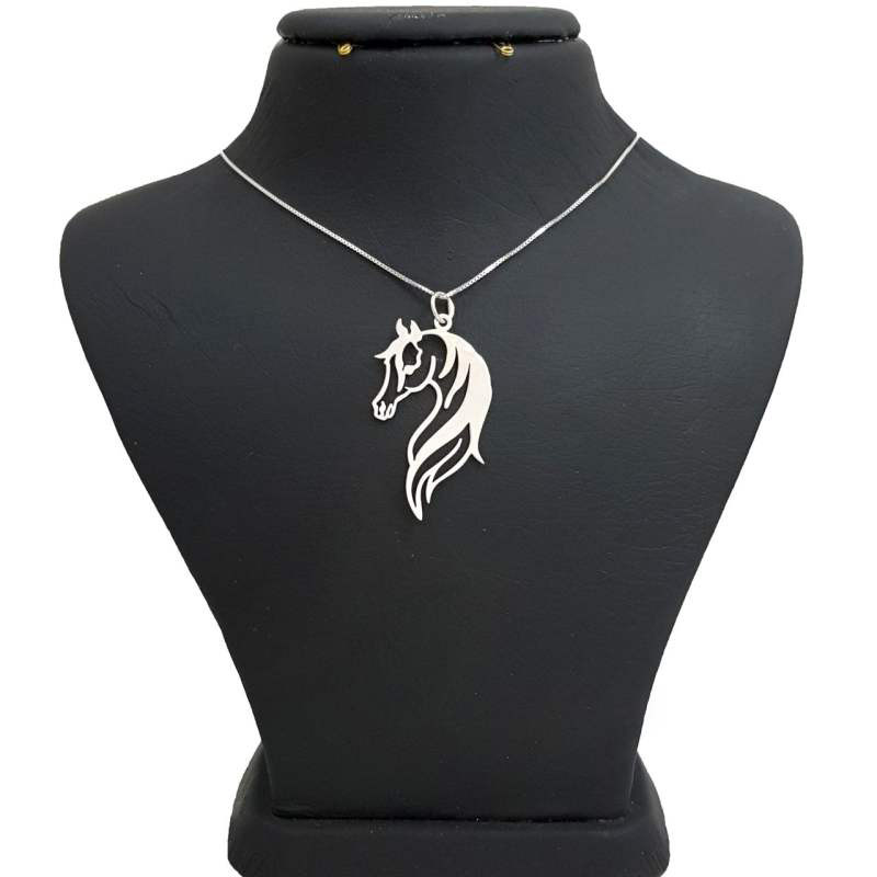 گردنبند نقره زنانه طرح اسب ترکمن کد AS52 گردنبند نقره زنانه طرح اسب ترکمن کد AS52