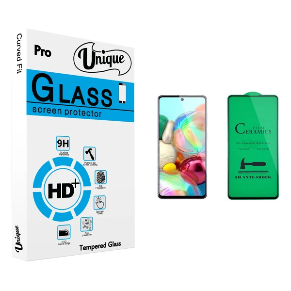 محافظ صفحه نمایش سرامیکی يونيک مدل +Clear مناسب برای گوشی موبایل سامسونگ Galaxy A71