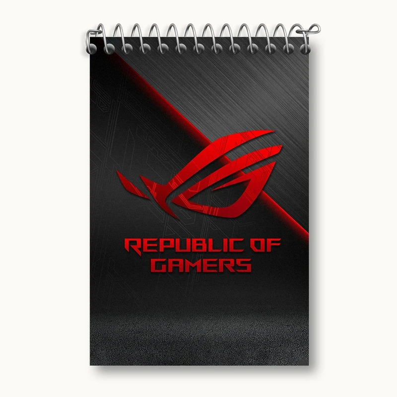 دفتر یادداشت 50 برگ خندالو مدل Republic of Gamers کد F2408