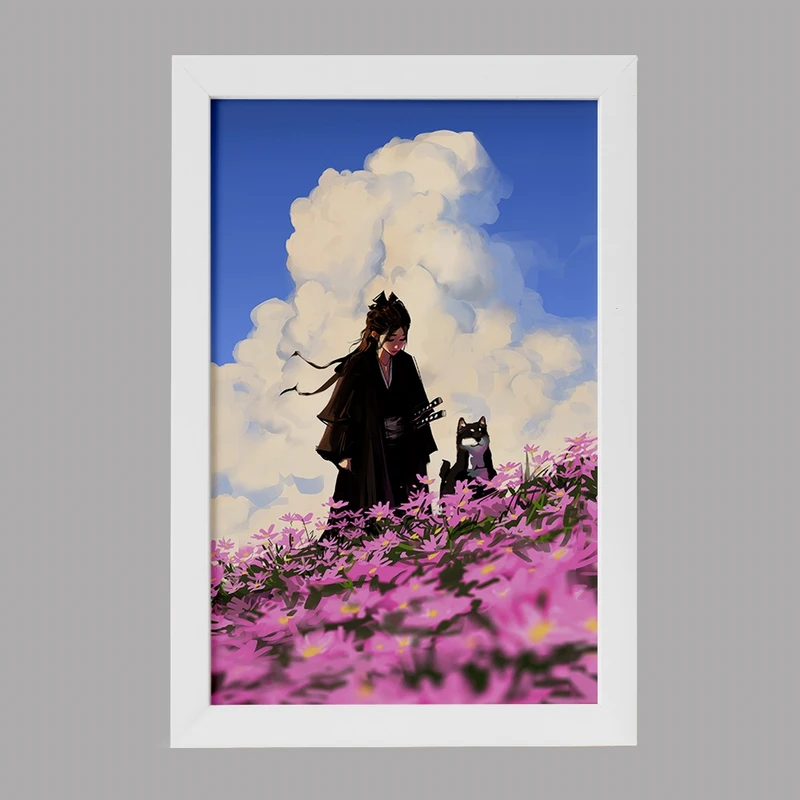 تابلو خندالو مدل دختر انیمه ای کد F2517