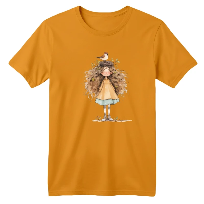 تی شرت آستین کوتاه بچگانه مدل دخترک کد 13