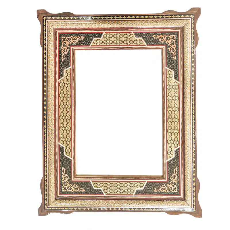 ست 3 تکه آینه و شمعدان خاتم کاری کد 66