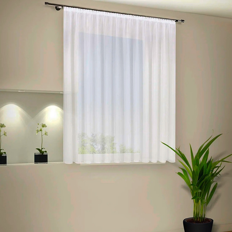 پرده تیکو دکو مدل حریر کلاسیک 7180 دوخت ساده  سایز 180x295 سانتی‌متر