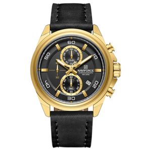 ساعت مچی عقربه‌ای کوارتز مردانه نیوی فورس مدل سه موتوره کد NF8075GB