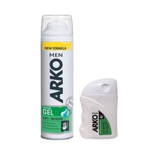 ژل اصلاح آرکو من مدل Anti Irritation حجم 200 میلی لیتر به همراه بالم افتر شیو آرکو من مدل Anti Irritation حجم 150 میلی لیتر