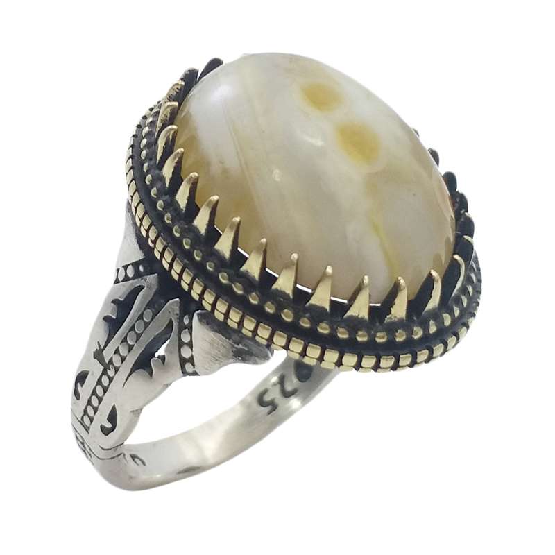 انگشتر نقره مردانه مدل باباقوری کد 4247991