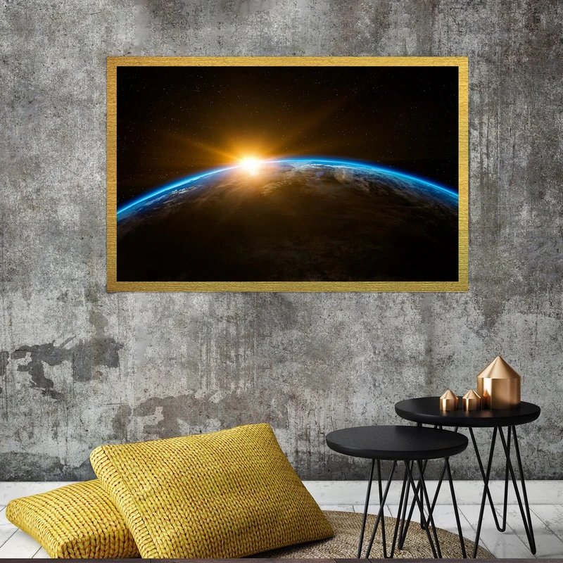 تابلو بکلیت طرح منظره زمین مدل قاب شاسی T-S8223