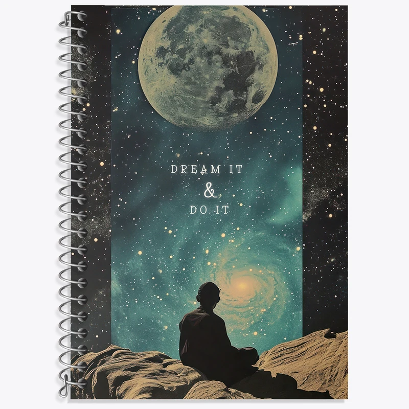 دفتر زبان 50 برگ خندالو مدل سه خط طرح Dream It And Do It کد N2384