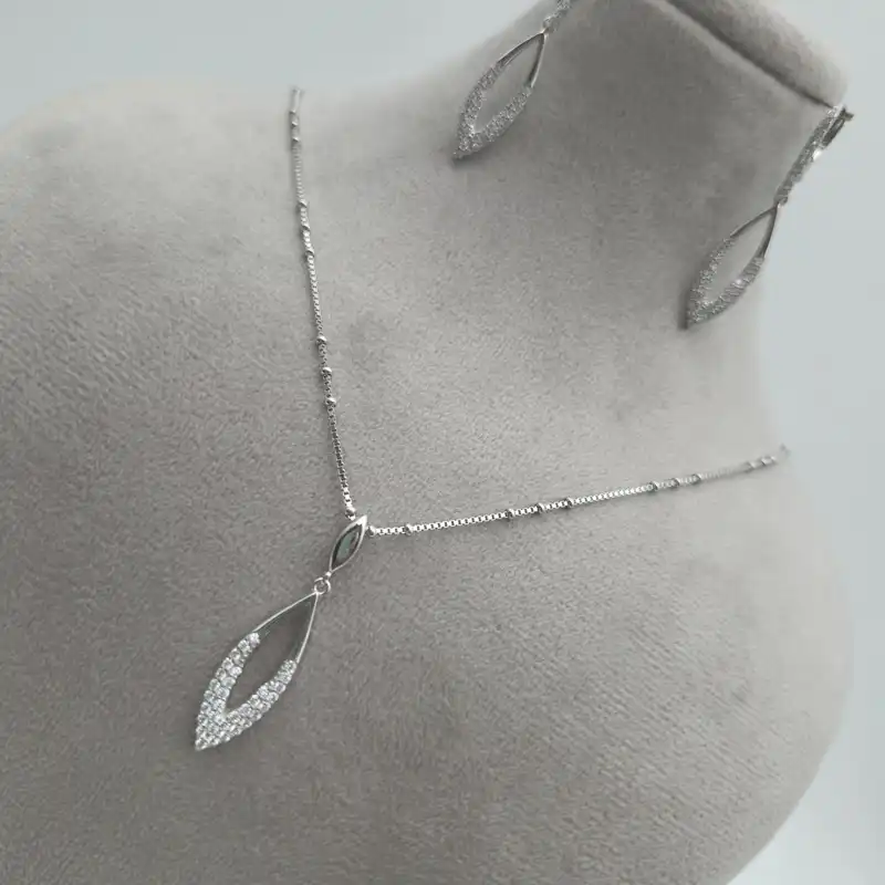 نیم ست نقره زنانه مدل jd1005